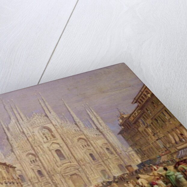 Milan, the Cathedral Square by Samuel Prout