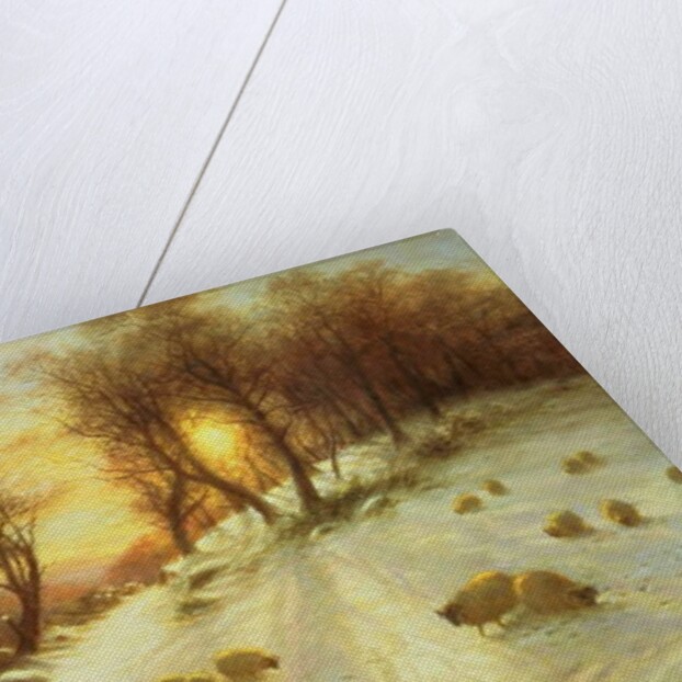 Sheep in Winter Snow by Joseph Farquharson