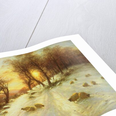 Sheep in Winter Snow by Joseph Farquharson