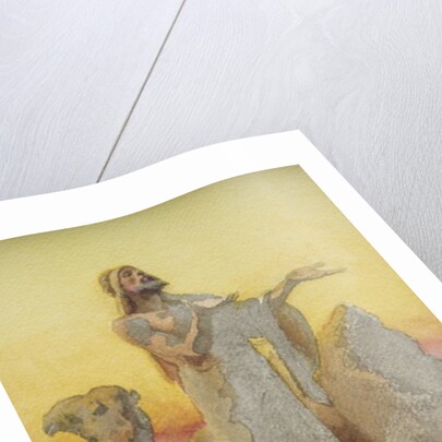 Study of an Arab Praying in the Desert with his Camel by Carl Haag