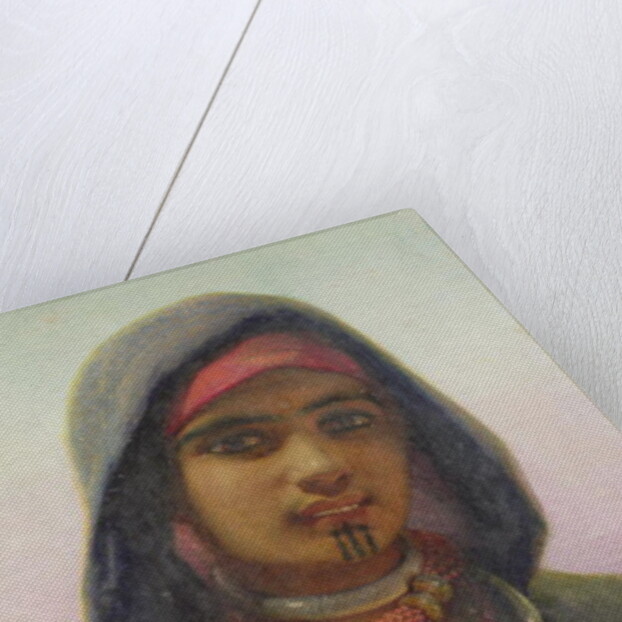 Fatime of Abukir, portrait of an Egyptian Fellaheen Girl, 1858 by Carl Haag