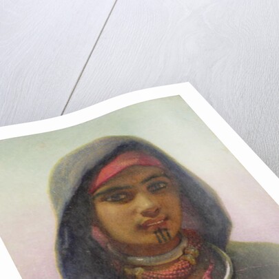 Fatime of Abukir, portrait of an Egyptian Fellaheen Girl, 1858 by Carl Haag
