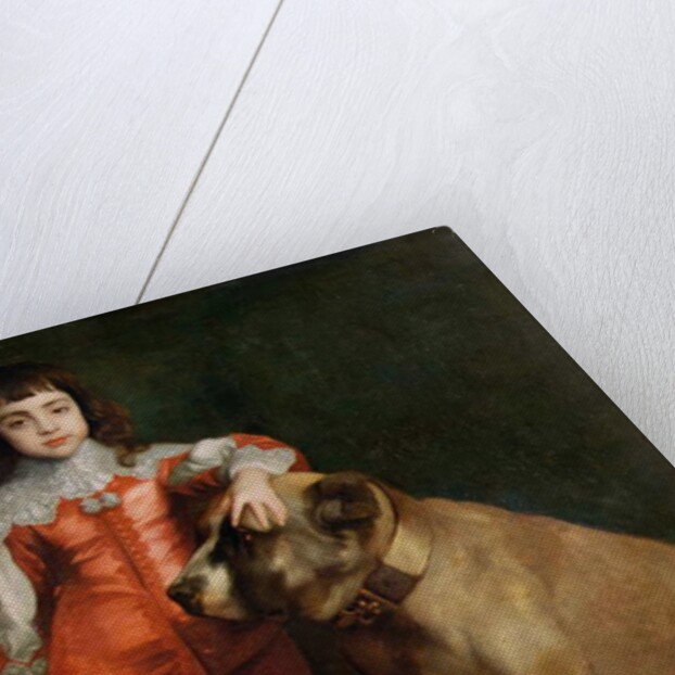 Full length portrait of Charles II as a boy with a mastiff by Anthony van Dyck