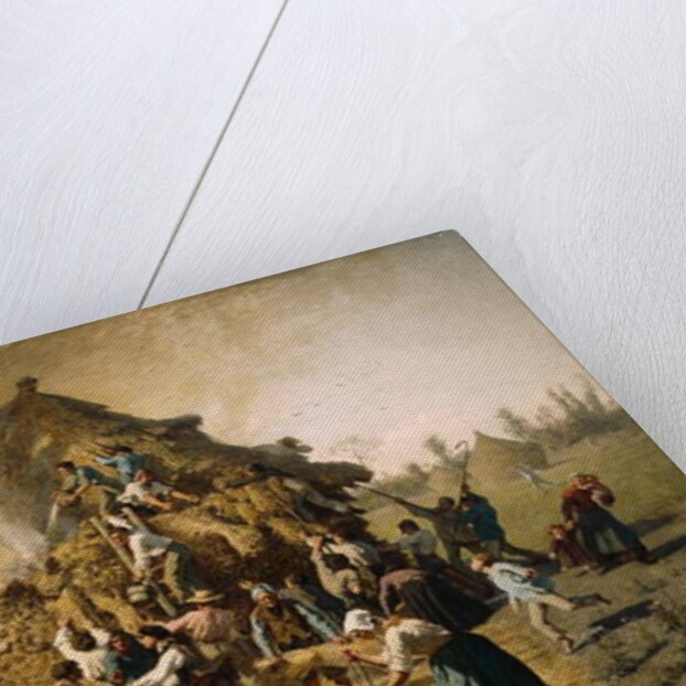 Fire in a Haystack, 1856 by Jules Breton