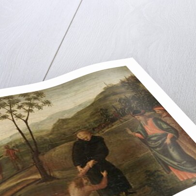 St. Nicholas of Tolentino rescuing a boy from drowning, c.1500-30 by Pietro Perugino