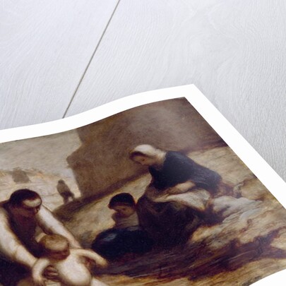 The First Bath by Honore Daumier