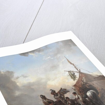 Soldiers carousing with a serving woman outside a tent, c.1655 by Philips Wouwermans or Wouwerman