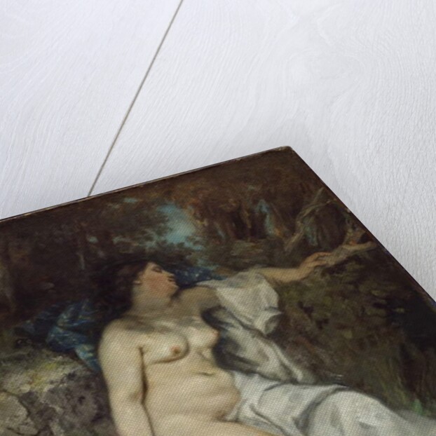Bather Sleeping by a Brook, 1845 by Gustave Courbet