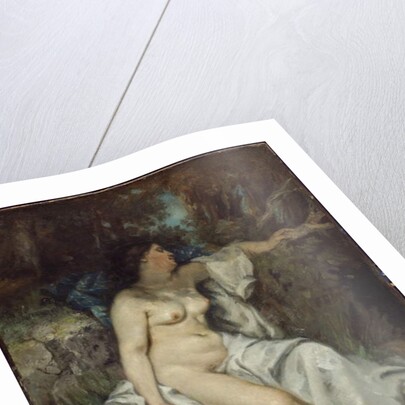 Bather Sleeping by a Brook, 1845 by Gustave Courbet