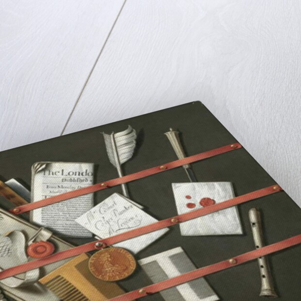 Still Life, A Letter Rack, 1692 by Edwaert Colyer or Collier