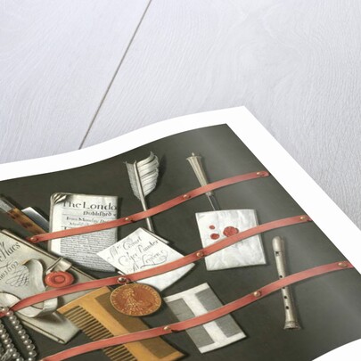 Still Life, A Letter Rack, 1692 by Edwaert Colyer or Collier
