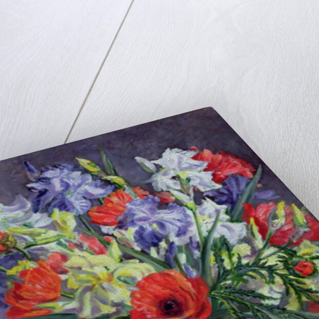 Poppies and Irises, 1991 by Anthea Durose