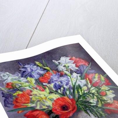 Poppies and Irises, 1991 by Anthea Durose