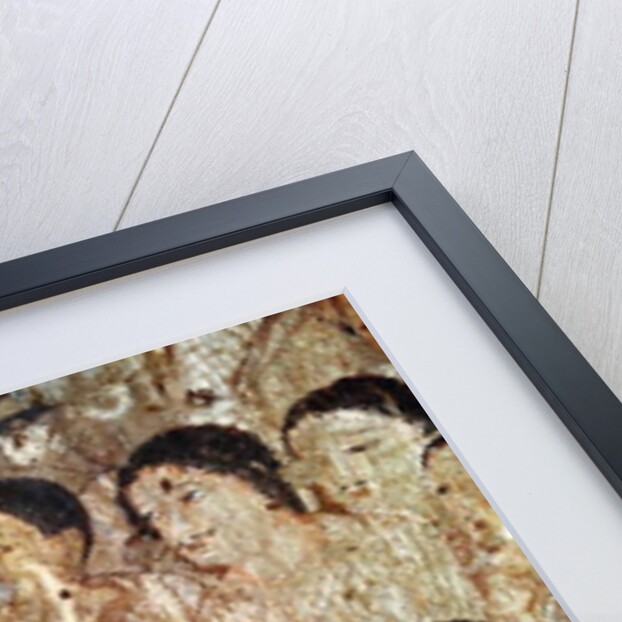 Group of disciples mourning the death of Buddha by Indian School