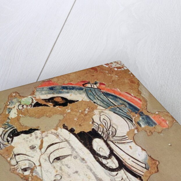 Head of Buddha with a halo by School Chinese