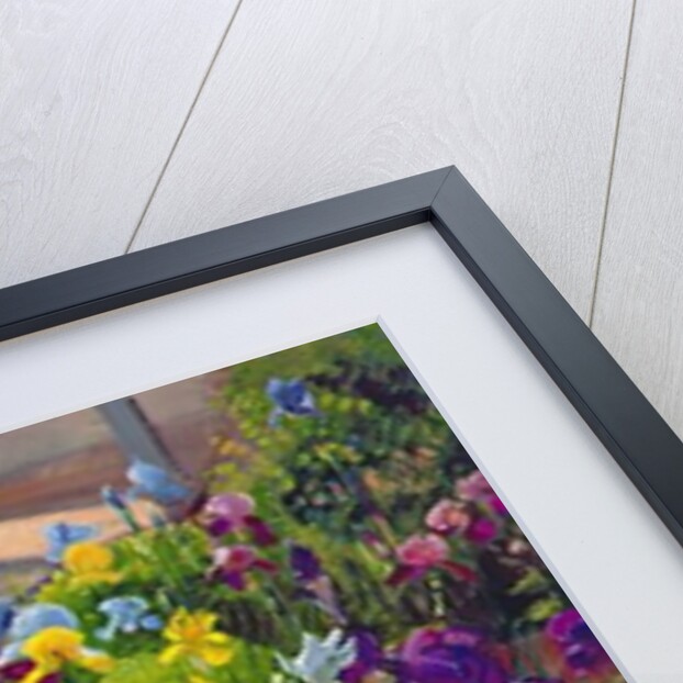 Irises and Summer House Shadows, 1996 by Timothy Easton