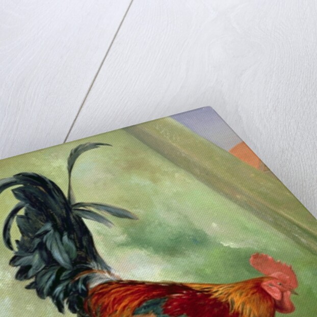 Popinjay, detail showing cockerel, 1987 by Timothy Easton