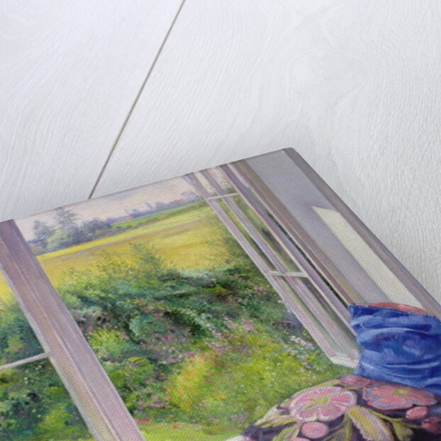 Window Seat and Lily, 1991 by Timothy Easton