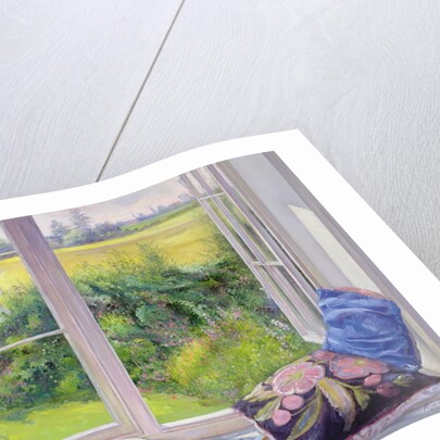 Window Seat and Lily, 1991 by Timothy Easton