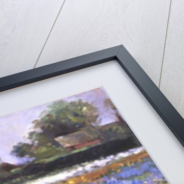 Iris Field and Two Cottages by Timothy Easton