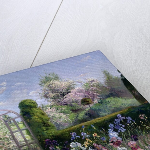 Irises in the Formal Gardens, 1993 by Timothy Easton