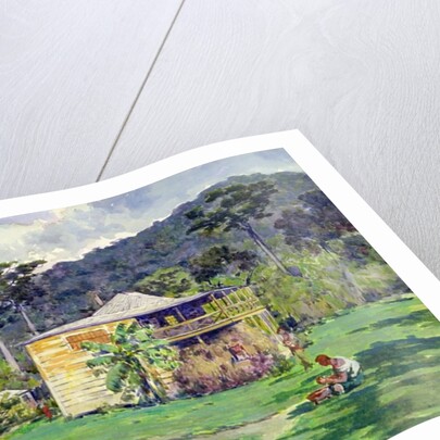 Vailima, 1892, home of Robert Louis Stevenson on Samoa by Count Girolamo Pieri Nerli