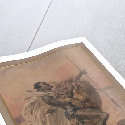 Struggle between a Warrior and a Lion by Alexandre Colin