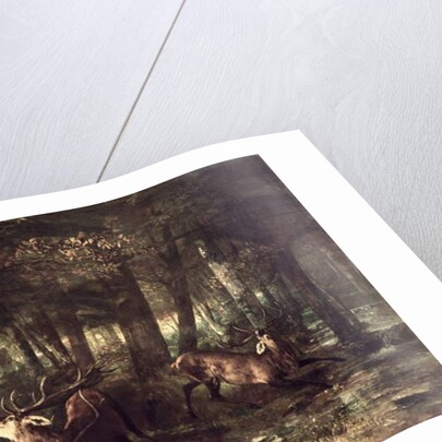 Spring, Stags Fighting, 1861 by Gustave Courbet