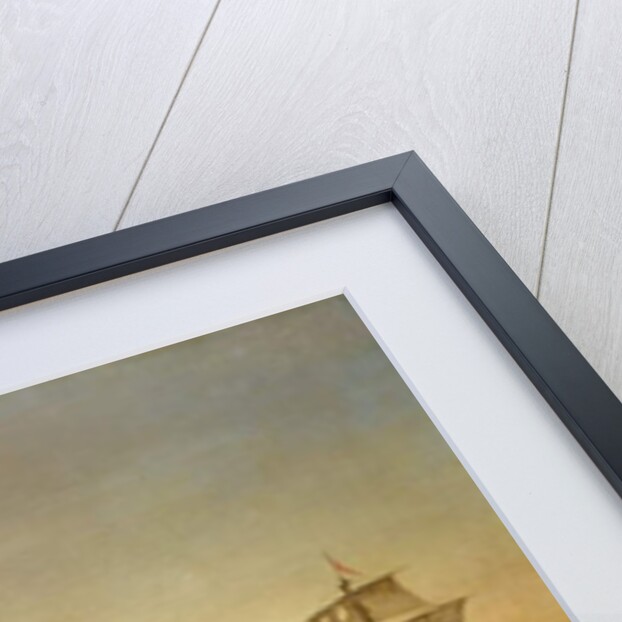 View of Benares with People Bathing and Praying in the Ganges by August Theodor Schoefft