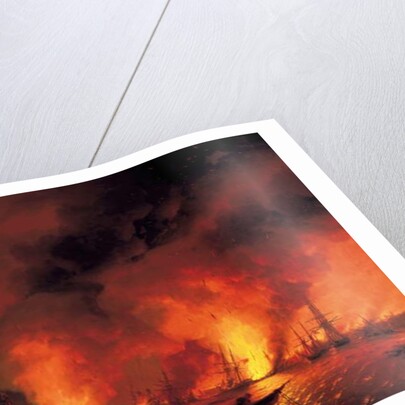 The Battle of Sinop on 18th November 1853 by Ivan Konstantinovich Aivazovsky