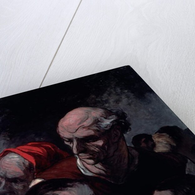 Family in a Barricade during the Paris Commune of 1870 by Honore Daumier