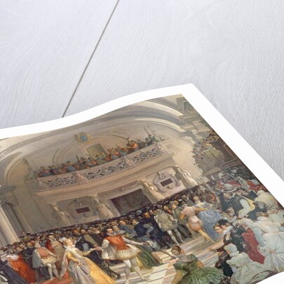 The Wedding of Henri de Bourbon, King of Navarre, to Marguerite de Valois in the presence of Catherine de Medici and Charles IX in 1572, 1862 by Edmond Lechevallier-Chevignard