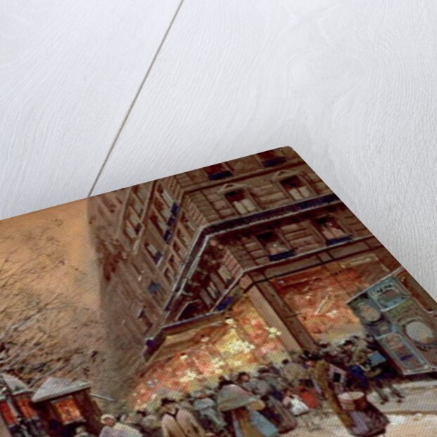 A Busy Boulevard near the Place de la Republique, Paris by Eugene Galien-Laloue