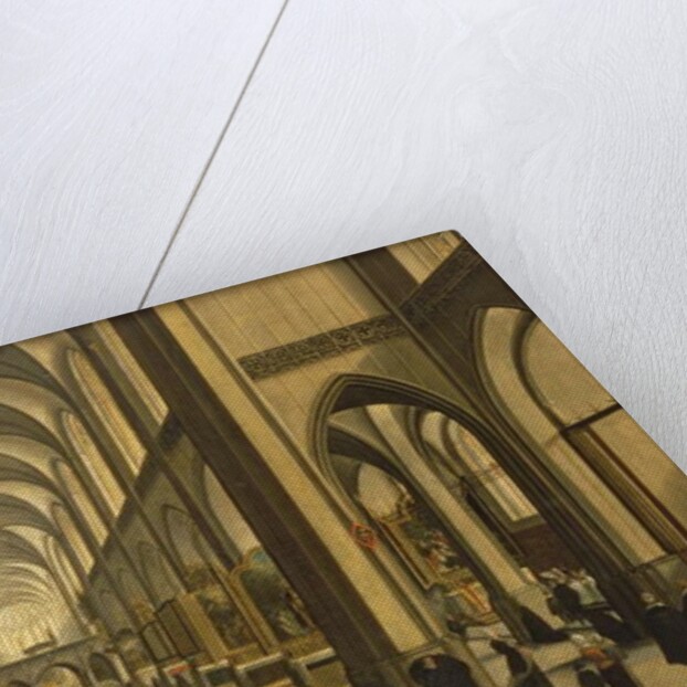 Interior of Antwerp cathedral with the Seven Sacraments, 1590 by Hendrik van Steenwyck