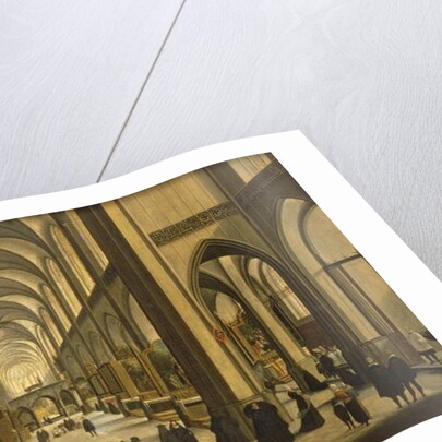 Interior of Antwerp cathedral with the Seven Sacraments, 1590 by Hendrik van Steenwyck