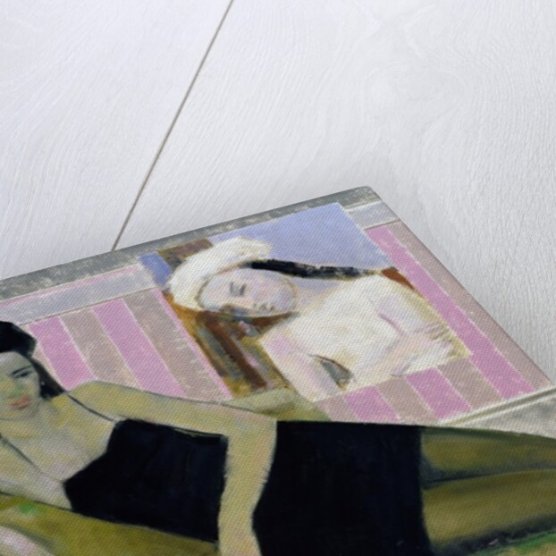 Antoinette and a detail from Balthus, 1994 by Endre Roder