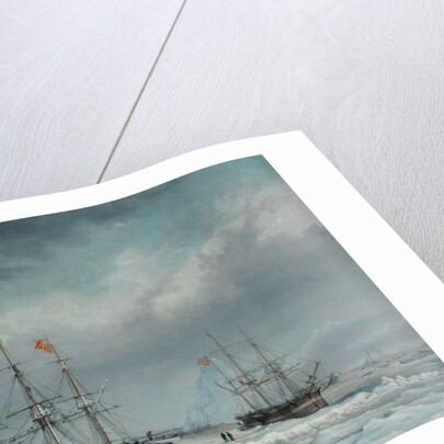 The Jane, Viewforth and Middleton fast in the ice, 1835 by Thomas A. Binks