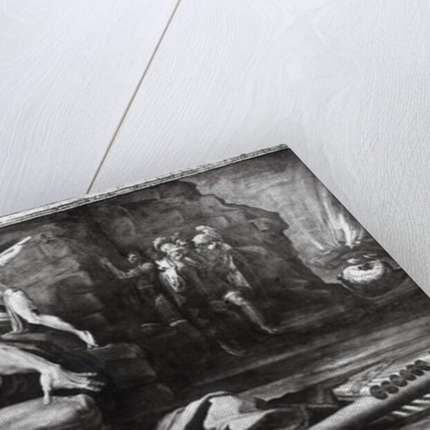 Ulysses Blinding Polyphemus the Cyclops, frieze representing scenes from the Quests of Ulysses by Pellegrino Tibaldi