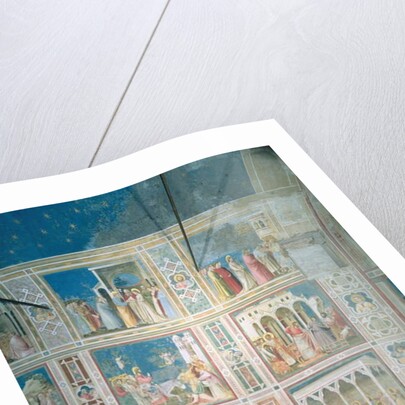 View of the frescoes on the left wall, c.1303-05 by Giotto (c.1266-1337)