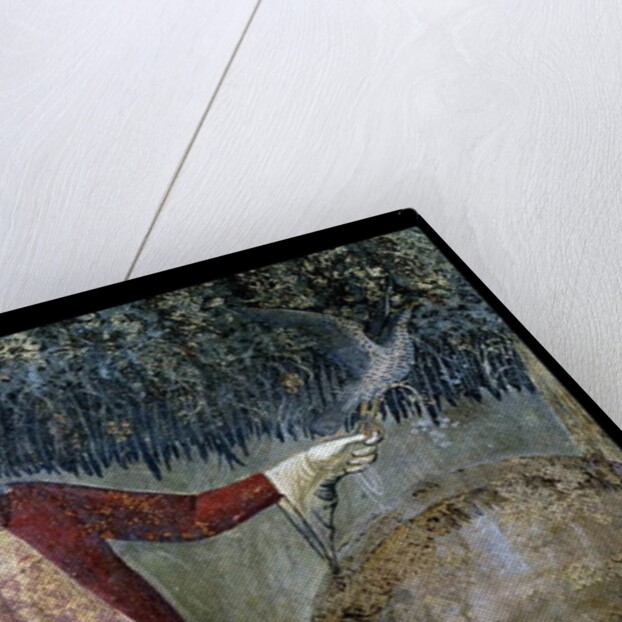 Effects of Good Government in the Countryside, detail of a falconer, 1388-40 by Ambrogio Lorenzetti
