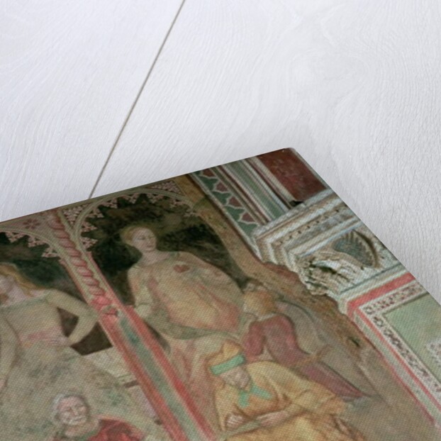 The Church Militant and Triumphant, in the Spanish Chapel, detail of Rhetoric, Cicero, Grammar and Aelius Donatus, 1366-68 by Andrea di Bonaiuto