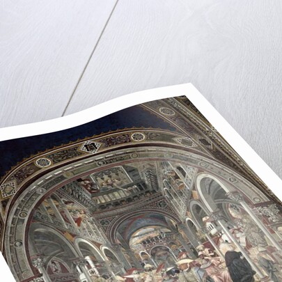 Pope Celestine III Grants Autonomy to the Hospital of Siena, 1442 by Domenico di Bartolo