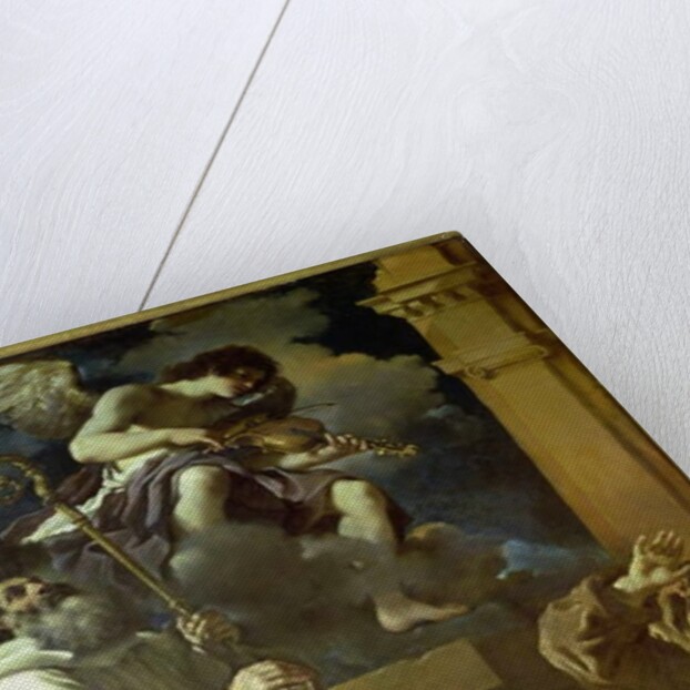 St. Francis in Ecstasy and St. Benedict with an Angel Musician, 1620 by Guercino