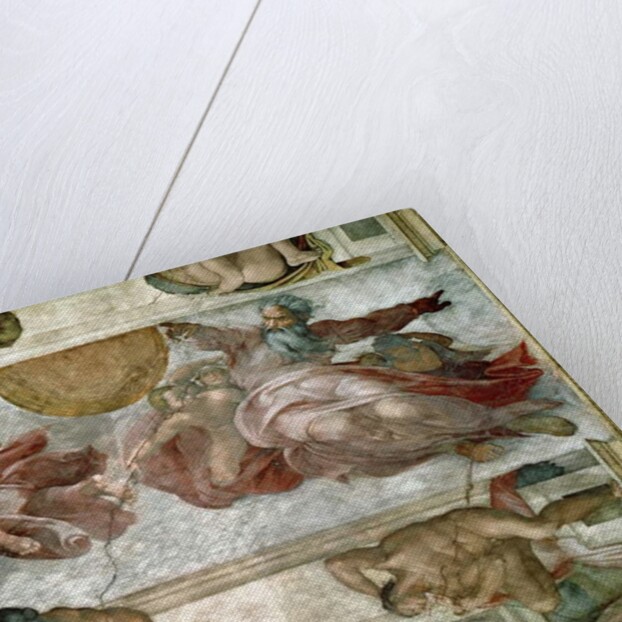Sistine Chapel Ceiling: Creation of the Sun and Moon, 1508-12 by Michelangelo Buonarroti