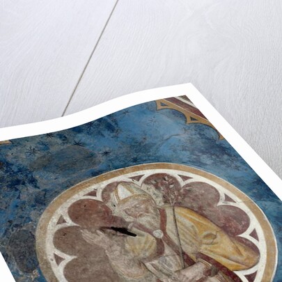 A Bishop saint, detail of the fourth span of the ceiling by Agostino di Marsiglio