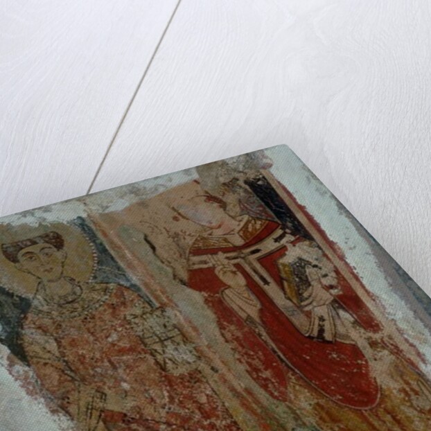 A deacon saint and a bishop saint by Byzantine School