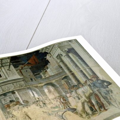 The Martyrdom and Transport of the Decapitated Body of Saint Christopher, c.1448-57 by Andrea Mantegna