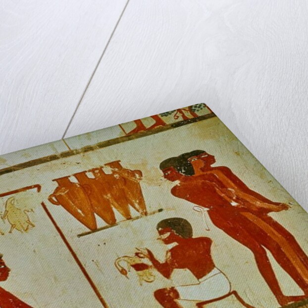 Meat processing of the birds by Egyptian 18th Dynasty