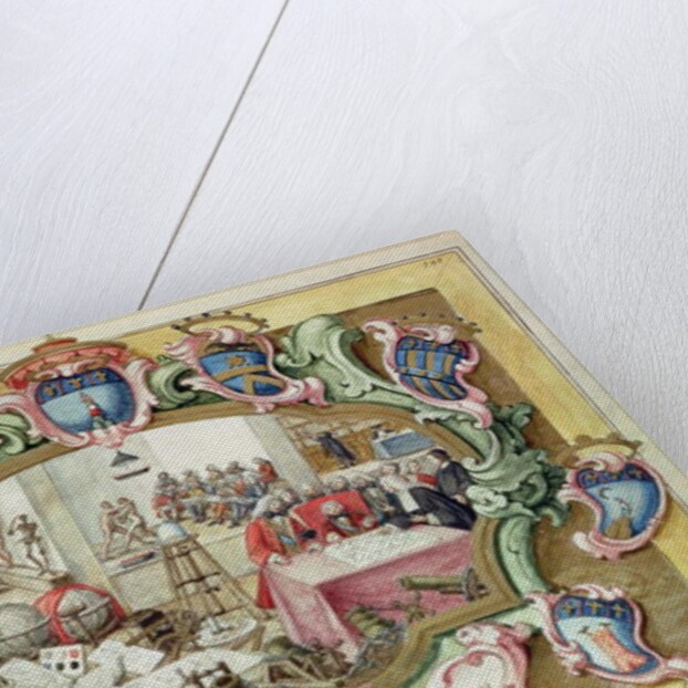 Prince Frederick Christian of Poland on a visit to the Institute of Science, Bologna in 1739 by Italian School