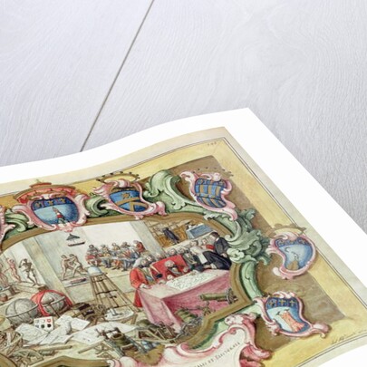 Prince Frederick Christian of Poland on a visit to the Institute of Science, Bologna in 1739 by Italian School